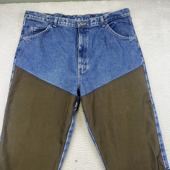 Wrangler Pro Gear Jeans Mens 42x32 Double Panel Hunting Work Denim Pants *40x28* - Picture 3 of 16